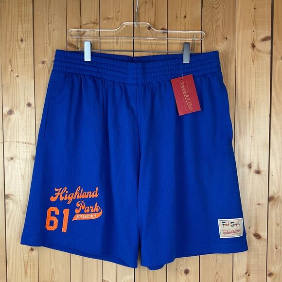Men's Mitchell & Ness x Fred Segal Royal Highland Park Shorts, Blue - Size XL